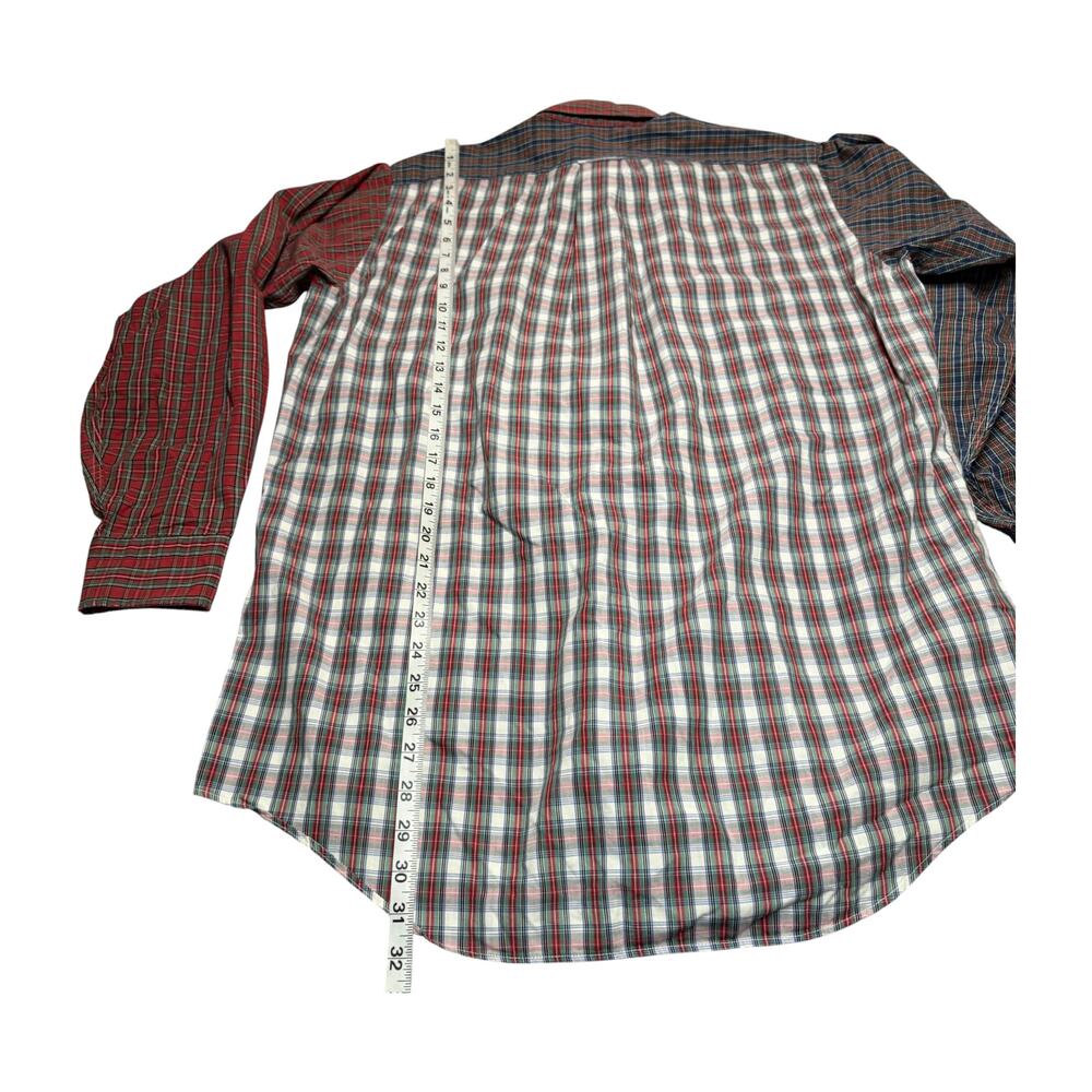 BD Baggies Vintage Crazy Plaid Cotton Shirt Made in USA 15.5 - Picture 9 of 16
